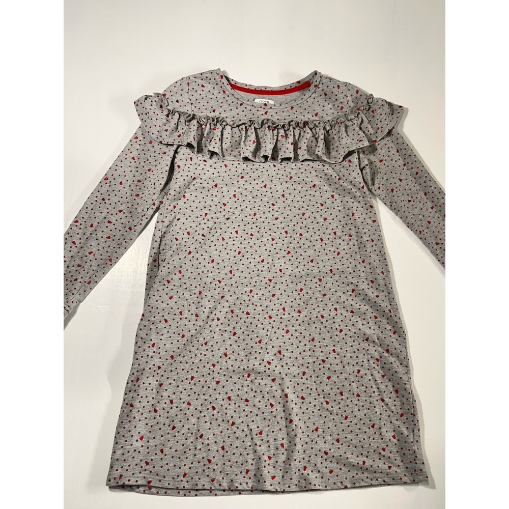 Crown & Ivy Girls Gray And Red Sweater Dress Christmas Size XL